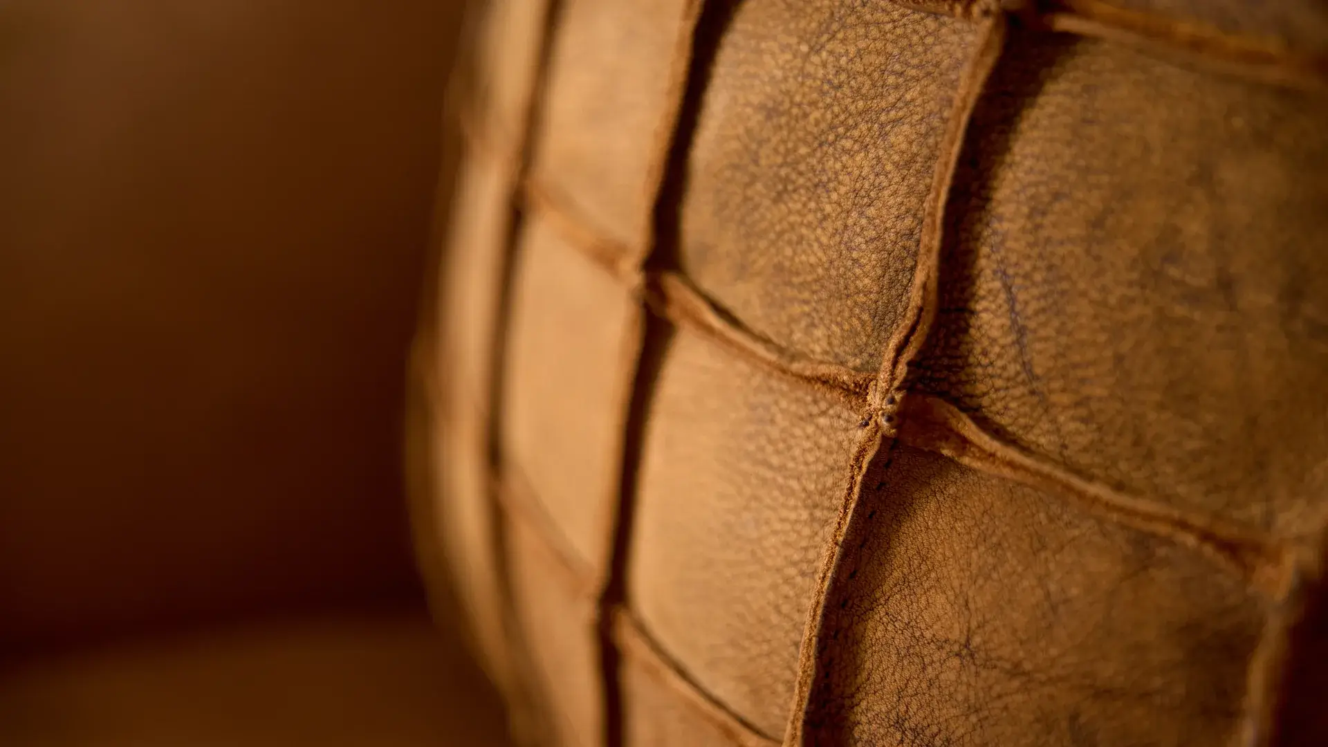 Leather stitching detail