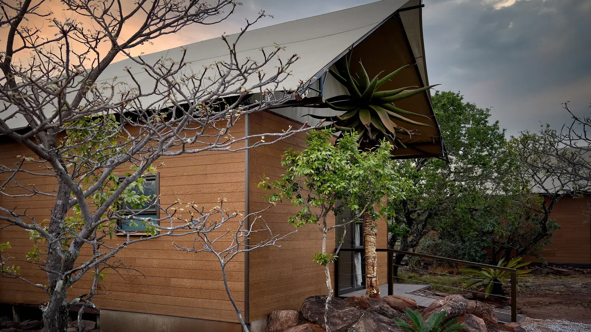 The Impala tent deck and exterior