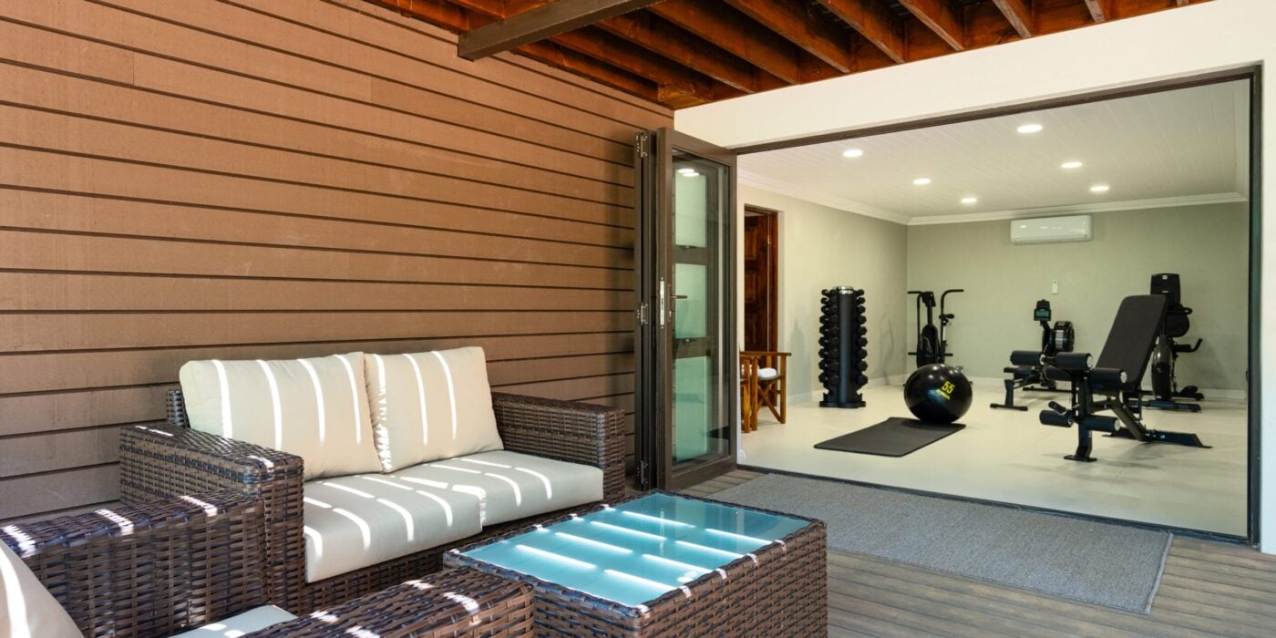 Hippo Lakes safari lodge gym in South Africa